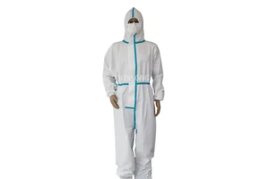 Junlong Industrial Nonwoven Coveralls Disposable Protective Level C Cleanroom Use Anti-Static Waterproof ISO13485 Certified for