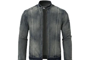 Custom LOGO Black Men's Jackets & Coats Embroidery Jean Jackets Mens Denim Jacket