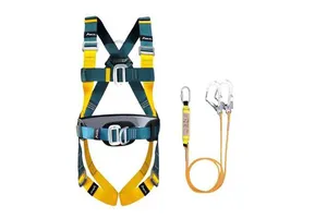 Adjustable 5-Point Full Body Safety Harness Nylon High Capacity Fall Arrest Gear for Construction Workers