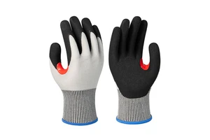 Factory Wholesale Supply Men Industrial Safety Work Hand Gloves Anti-Cut Nitrile Coated Heavy Duty Construction Garden Gloves