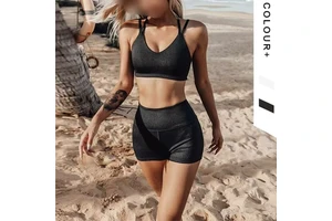 Shenxian Unisex Sports Bra & Fitness Set for Running/Jogging/Yoga Quick-Drying Polyester with Drawstring Closure and High Waist