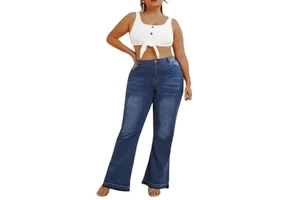 Brand New High Waist Slim Fit Denim Trousers for Plus Size Women Eco-Friendly Straight Style Breathable Loose Fit Jeans