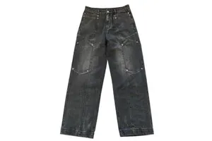 High Quality Custom Men's Jeans Casual Washing Rivet Loose Pants Jeans for Men