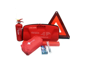 Car Emergency Safety Kit First-aid Repair Tools Warning Triangle CE Certified Black Polyester Coated Superway SWR10002