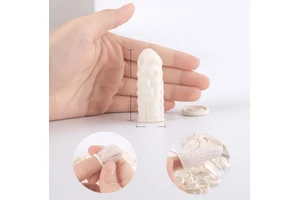 Dependable Performance Durable Finger Cots Latex Powder Free Esd Finger Cots Black White