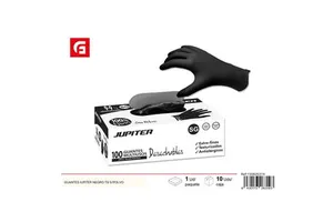 Jupiter Black Nitrile Disposable Safety Gloves S/P Box 100 Model 8430173263193
