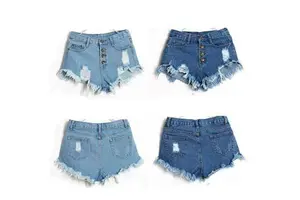 New Factory Cheap Price Women's Shorts Comfortable Low Waist Women's Denim Jeans Shorts Customized Work for Girls