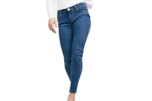 New Fashion Women Canvas Jeans Winter Flat Front Breathable Stretchy Casual Pants