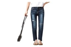 Women's Skinny Fit Streetwear Denim Jeans Pant with Eco-Friendly Breathable Spandex/Cotton Fabric Hole Detail
