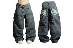 Custom Breathable Low Waist Casual Vintage Simple Solid Boyfriend Jeans Barrel Wide Leg Oversized Back Pockets Baggy Denim