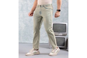 Loose Fit Plus Size Stretchable High Street Colored Jeans Men Stylish Comfortable Denim Pants