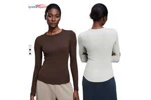 Popular Women New Arrival Yoga Top Slim Long Sleeve Fitness Sport Plus Size Shirt Breathable Print Custom Logo Soft Running Wear