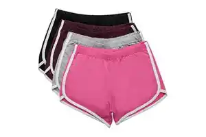 Trendy Women Sports Denim Shorts Straight Casual Mid Waist Super Distressed Washed Custom Summer