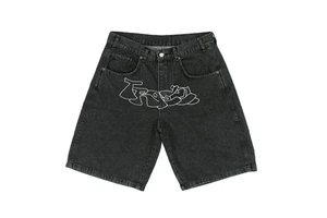 YUCE Men Clothing Manufacturers Custom Embroidery Jorts Men's Denim Shorts Streetwear Embroidery Jean Shorts