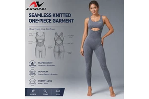 Wholesale Seamless Yoga Jumpsuit With Underbust Cutout, Cross Back Straps And Quick Dry For Women's Gym And Fitness Training