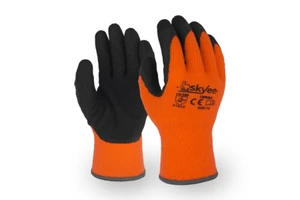 SKYEE Black Wrinkle Red Polyester Latex Coated Anti Slip Cut Resistant Industrial 10 Gauge Safety Working Gloves Production