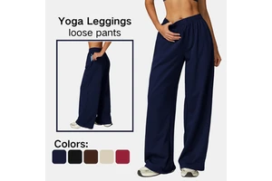Women High Waist Sweatpants Loose Fit Wide Leg Straight Joggers Casual Athletic Trousers Outdoor Running Workout Fitness Pants