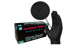 8 Mil Diamond Texture Industry Food Service Car Repair Mechanic Cleaning Heavy Duty Thick Disposable Glove Pure Nitrile Gloves