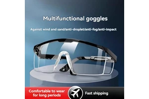 Anti-Fog Polycarbonate Safety Goggles Dust & Splash Resistant Eye Protection for Industrial Grinding Cutting Lab Use Unisex