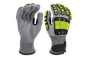 Hot Selling En388 Cut 5 Level Work Gloves Anti Cut TPR Elastic Wrist Safety Gloves for Outdoor Work