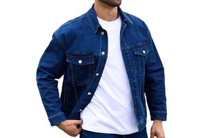 High Quality Denim Jacket Men Cotton Blue Winter Warm Jeans Fashion Classic Slim Denim Jacket Casual Denim Men Available
