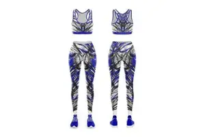 2023 New Arrival Women's Cotton Yoga Pants Legging Sets Mid Pockets Sublimation Print Casual Breathable High Elastic Knitted