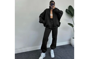 Oem Custom LogoWinter Thick Suits Set for Women 5 Color Wear Matching Jogger Sets Plus Size Women'S Sets