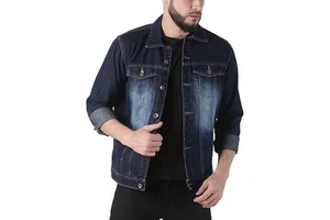 OEM Men's Washed Denim Jean Jacket Wholesale Casual Outwear Denim Button up Denim Winter Jackets