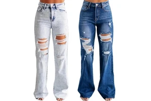 Jeans Women's Floor-length Straight Pants Women's Mid-calf Loose Style Autumn Clothing