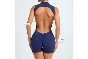 Wholesale Back Hollow Yoga Jumpsuit, Sports Fitness Peach Hip Sports Jumpsuit