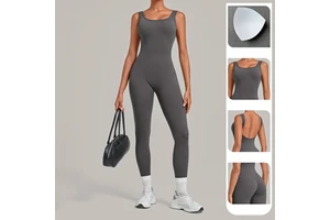 One Piece Yoga Jumpsuit Gym Bodysuit Women's Sports Jumpsuits Backless Sleeveless Tight Long Sportswear
