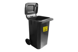 ESD Industrial Conductive Dustbin 35L 60L 120L Black with Wheels Anti Static Waste Bin for Cleanroom Workshop Efficient Waste