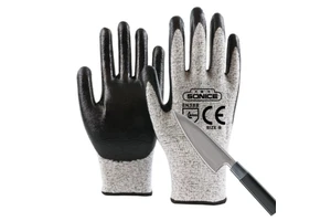 SONICE Best Selling Level 5 Impact Resistant Work Gloves 13G HPPE Nitrile Coated Anti-Cut CE Certified ANSI/ISEA Cut Level 3