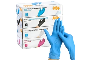 ZHIJIA Disposable Double-Sided Hand Nitrile Gloves 100Pcs/Box Latex-Free Puncture Resistant For Nail Art Beauty Cleaning