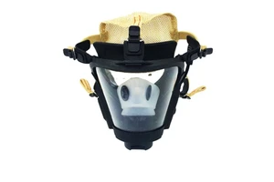CE Standards High Quality Cone Silicone Respiratory Protection Mask Kevlar Headnet Wireless Communication Fire Protection for