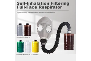 Head-mounted Reusable Silicone Anti-ammonia Gas 3-Layer High Filtration All-in-one Mining Use Protective Mask