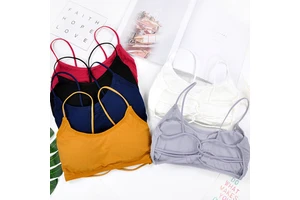 Wholesale Sports Underwear Yoga Cross Beauty Back Sports Bra Woman Wireless Fitness Yoga Bra With Chest Pad