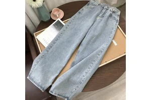 Straight High Waist Jeans for Female Students 2024 New Korean Style Women Denim Loose Trousers Retro Wide Leg Pants Jeans