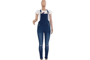 Ladies Denim Jeans Overalls Women Jumpsuit
