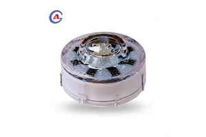 GUANGAN IP68 Waterproof Cat Eye LED Driveway Garden Walkway Safety Beacon Reflective Embedded Pavement Marker Road Warning Glass