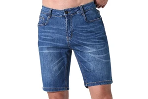 Polyester/Cotton Denim Shorts with Stonewash Finish and Sexy Style men denim shorts