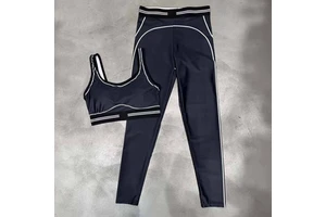 Women Reversible 2-Piece Yoga Set, Eco-Friendly Nylon Spandex Plus Size Pilates Fitness Wear