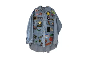OEM High Quality Custom Women's Denim Jacket Winter Breathable Eco-Friendly Cotton Casual Pink Black Regular Length 2026