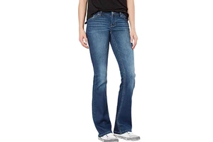 New Fashion Women's Skinny Casual Breathable Cotton Denim Jeans with Hole and Embroidery Mid Waist