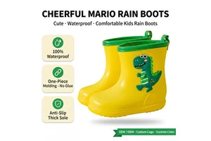 Cute Cartoon Animal Children Rain Boots Waterproof Anti Slip Thick Sole Outdoor Toddler Puddle Water shoes Kids Wellies Gumboots