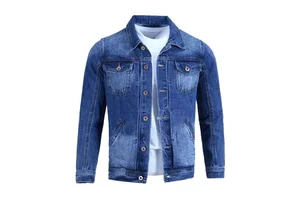 Wholesale Mens Slim Fit Denim Jacket Stylish Jeans Jacket and Coat Teens Boys Casual Fashion Outerwear Trendy Lightweight