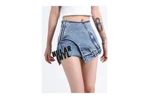 Sexy Fashion Denim Tassel Shorts for Women Rhinestone decoration Loose Women's Jeans Denim Shorts