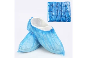 Disposable PE Shoe Covers Machine Made Elastic Anti Slip Custom Wholesale for Food Safety Factory Manufacturer