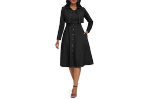 Women's Trendy Denim Suit Made with Organic Cotton and Recycled Fibers Women's Versatile Denim Suit