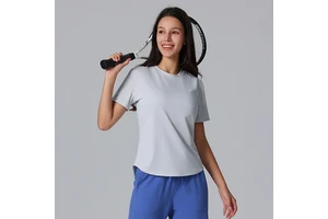 Round-Neck T-Shirt for Women Loose Cloud-Like Casual Waist-Cinching Slimming Summer Short-Sleeve Breathable T-shirt Tops